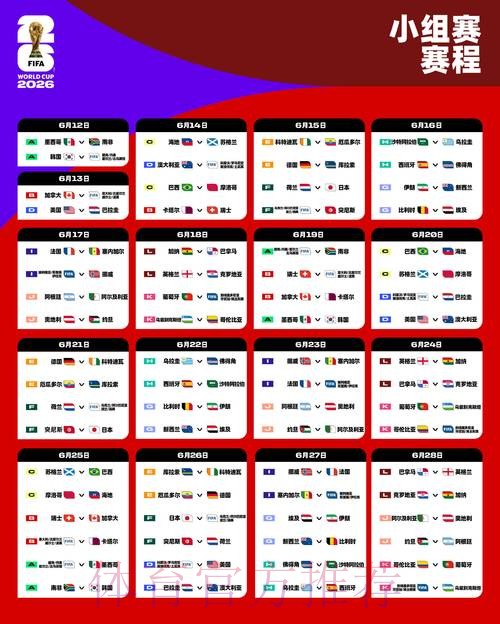 2026世界杯比赛时间今日完整安排怎么查